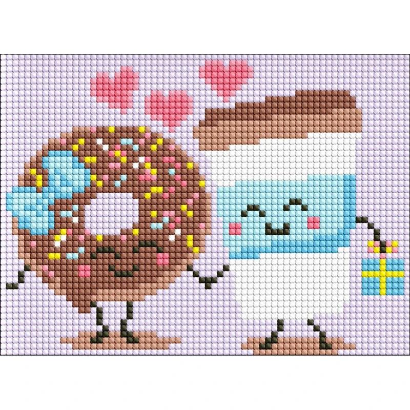 Алмазна мозаїка без підрамника для дітей "Солодка пара" AMM1035, 15х20 см — Ideyka