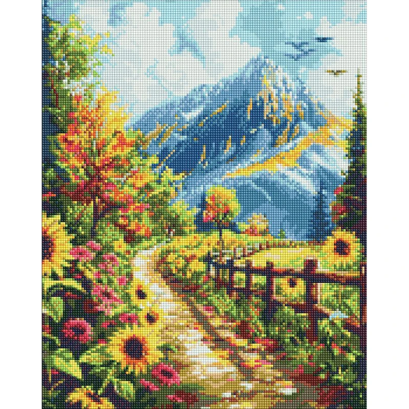 Алмазна мозаїка "Будинок під горою" AMO20244, 40х50 см — Ideyka