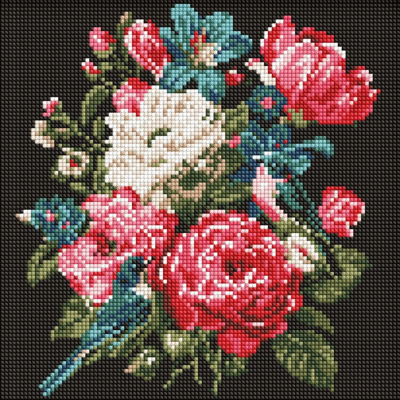 Алмазна мозаїка "Букет життя" AMO20082, 30х30 см — Ideyka