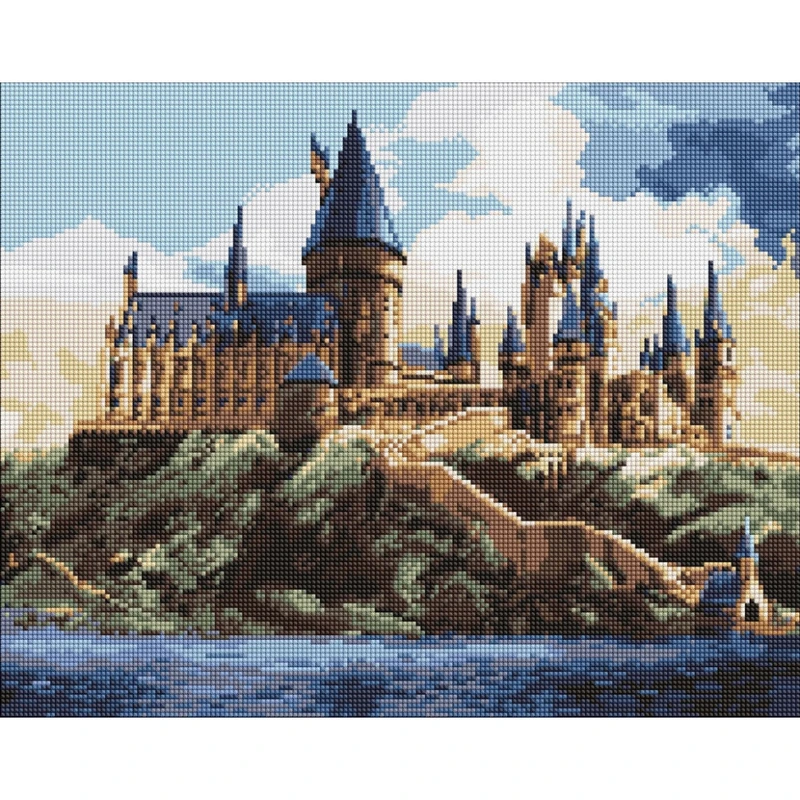 Алмазна мозаїка "Harry Potter: Гоґвортс вдень" ©Warner Bros AMO20360, 40х50 см