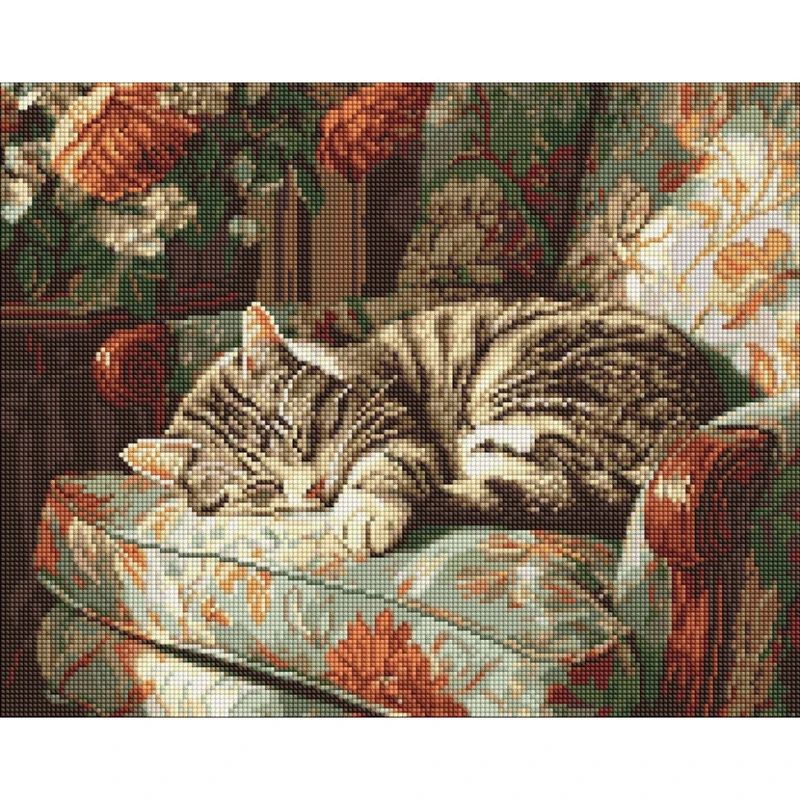 Алмазна мозаїка "Муркотливі сни" ©art_selena_ua AMO20297, 40х50 см