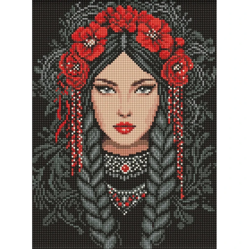 Алмазна мозаїка "Незламна українка" AMO8217, 30х40 см