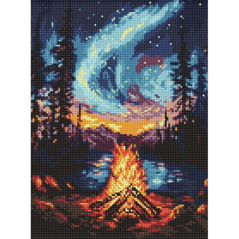 Алмазна мозаїка "Північне сяйво" ©art_selena_ua AMO8133, 30х40 см