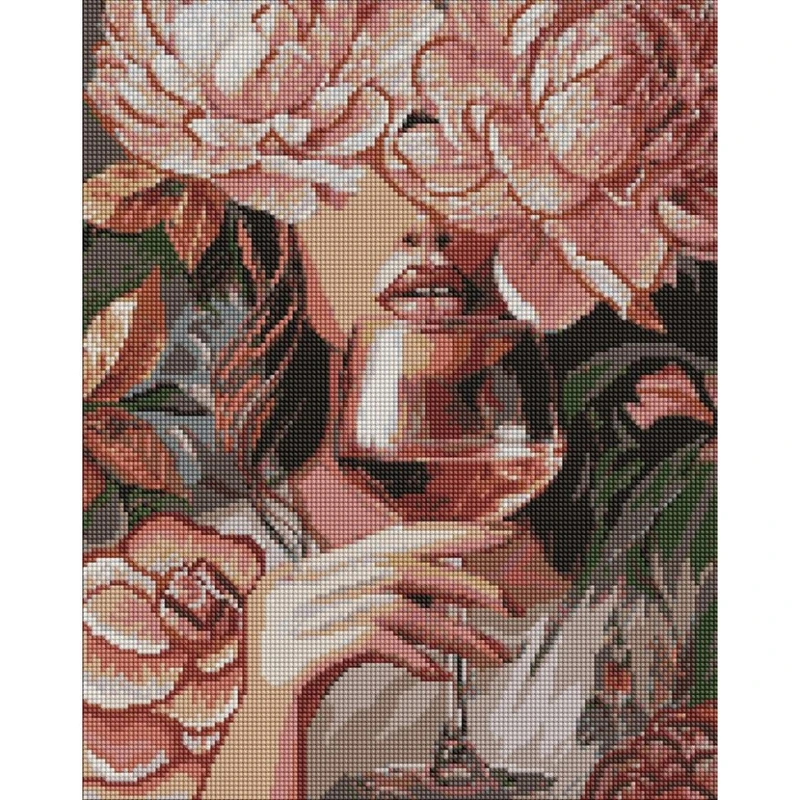 Алмазна мозаїка "Портрет елегантності" ©art_selena_ua AMO20114, 40х50 см