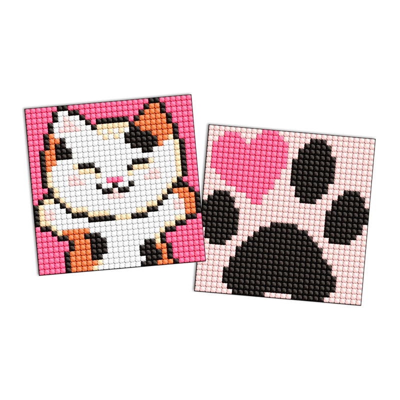 Алмазна мозаїка "Пухнасті обійми" Ідейка AMG1048 9x9 см