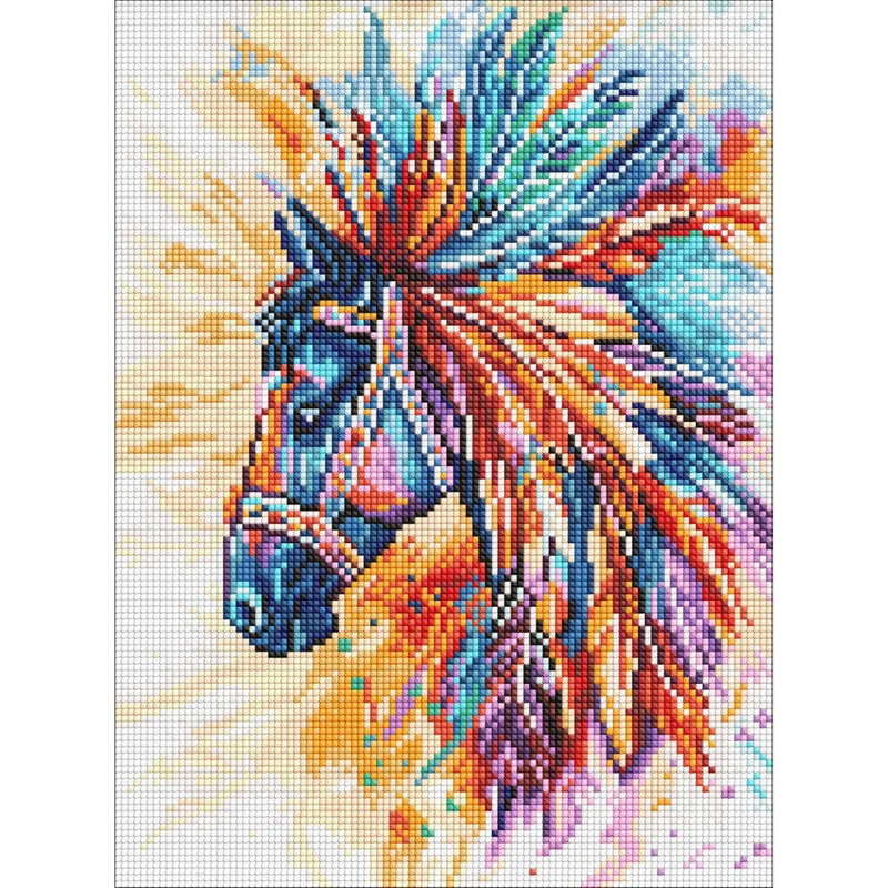 Алмазна мозаїка "Яскравий кінь" AMO8236, 30х40 см — Ideyka