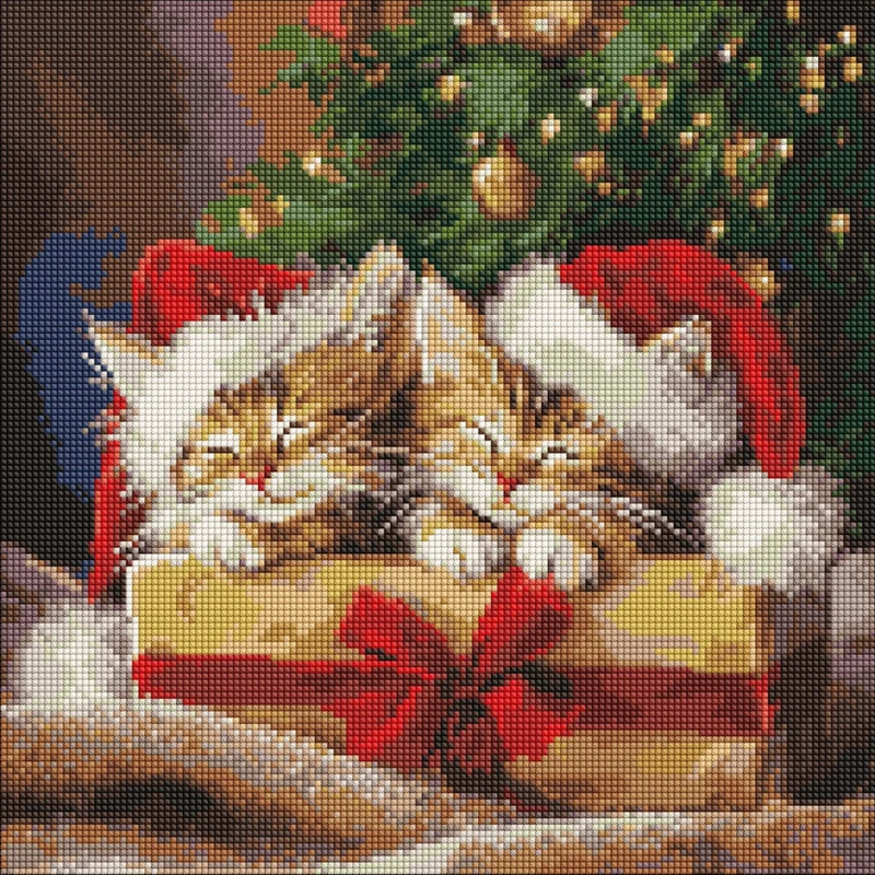 Алмазна мозаїка "Пухнасті подарунки" AMO20008, 40х40 см