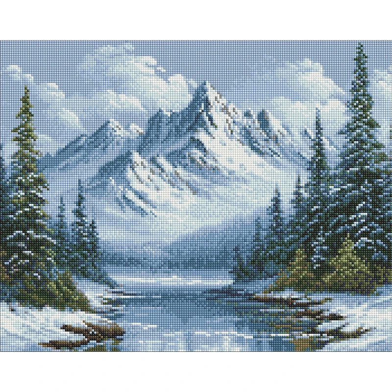 Алмазна мозаїка "Морозне дихання лісу" AMO20012, 40х50 см