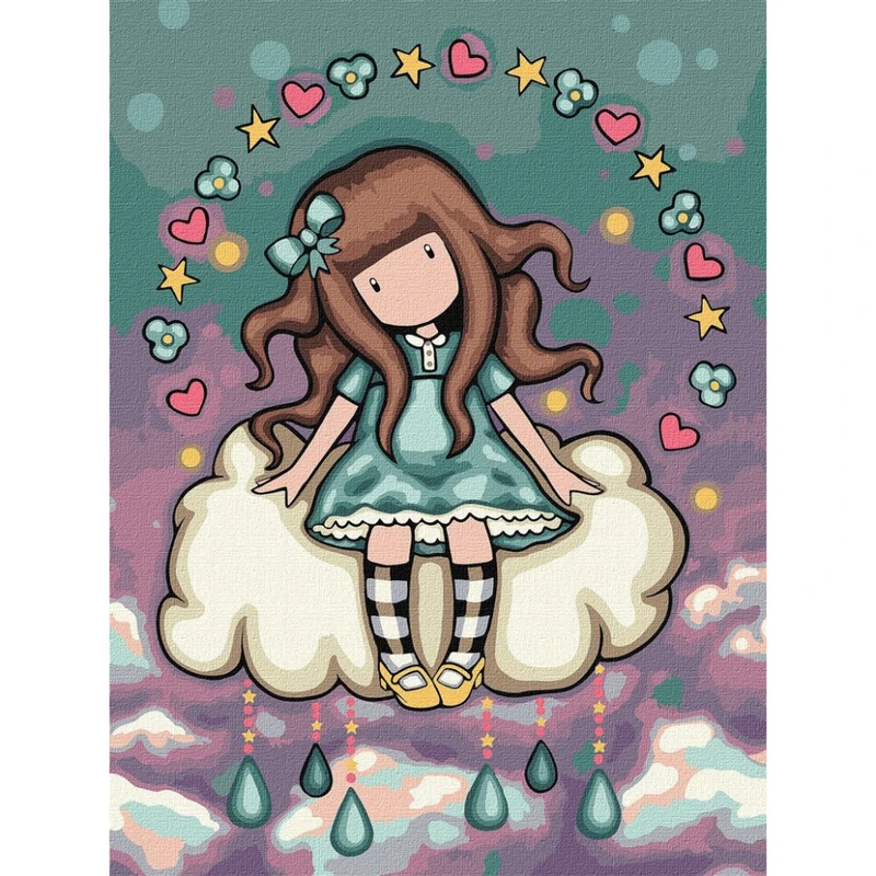 Картина за номерами "April's Showers Santoro Gorjuss Collection" KHO8672, 30х40 см