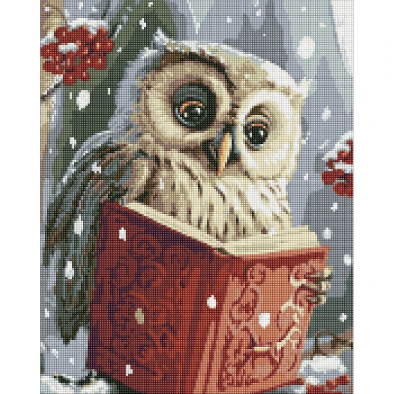 Алмазна мозаїка "Розумна совушка" ©art_selena_ua AMO7816, 40х50см