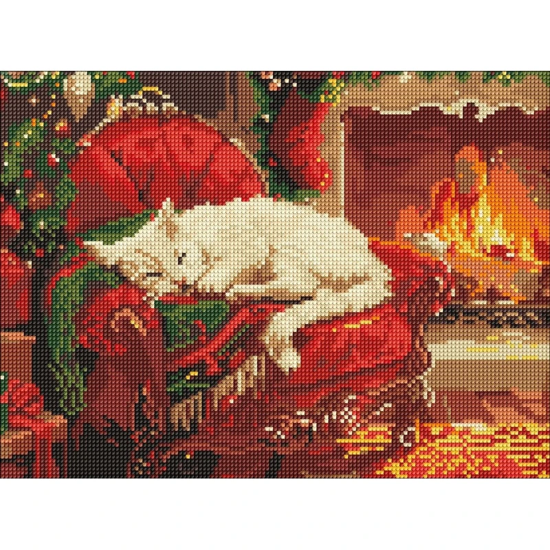 Алмазна мозаїка "Святковий затишок" ©art_selena_ua AMO8104, 30х40 см