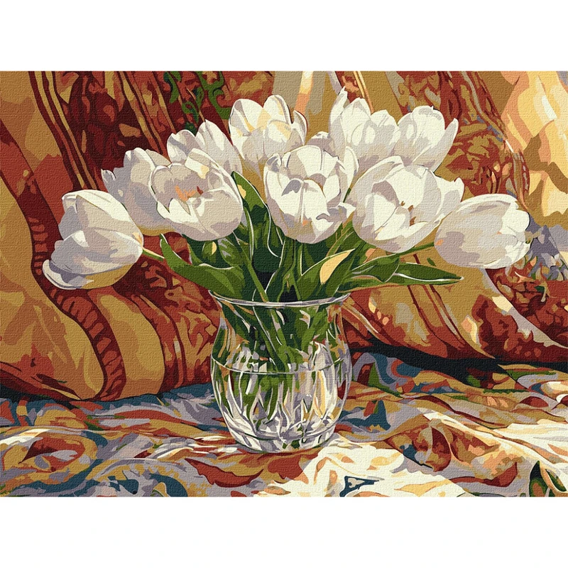 Картина за номерами "Тюльпановий спокій" ©art_selena_ua KHO3313, 30х40 см