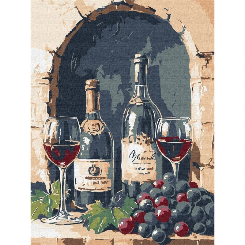 Картина за номерами "Гармонія вина" ©art_selena_ua KHO5730, 30х40 см