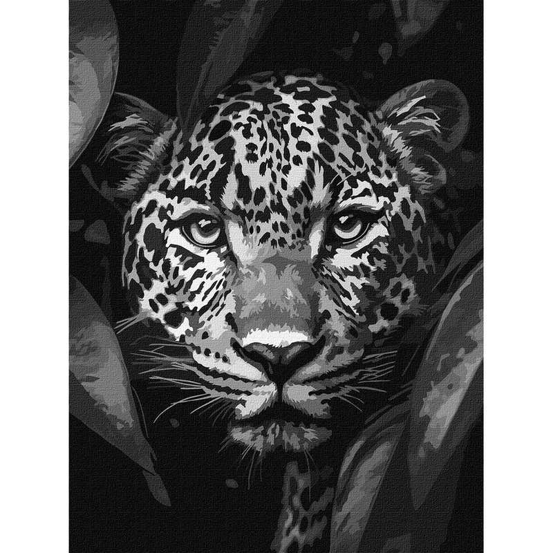 Картина за номерами "Леопард на полюванні" ©art_selena_ua KHO6670, 30х40 см