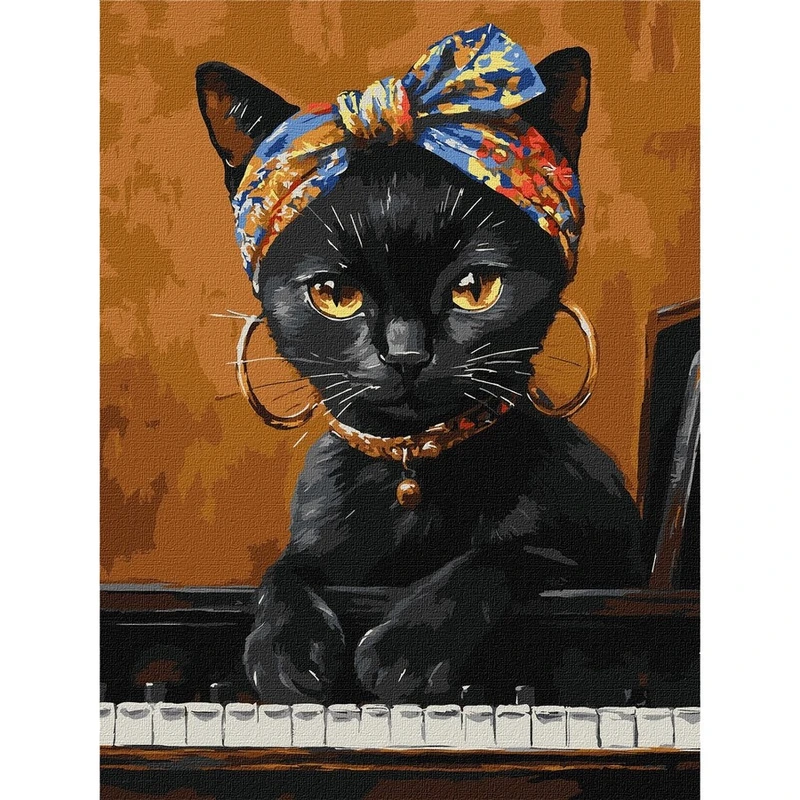 Картина за номерами "Незвична киця" ©art_selena_ua KHO6766, 30х40 см