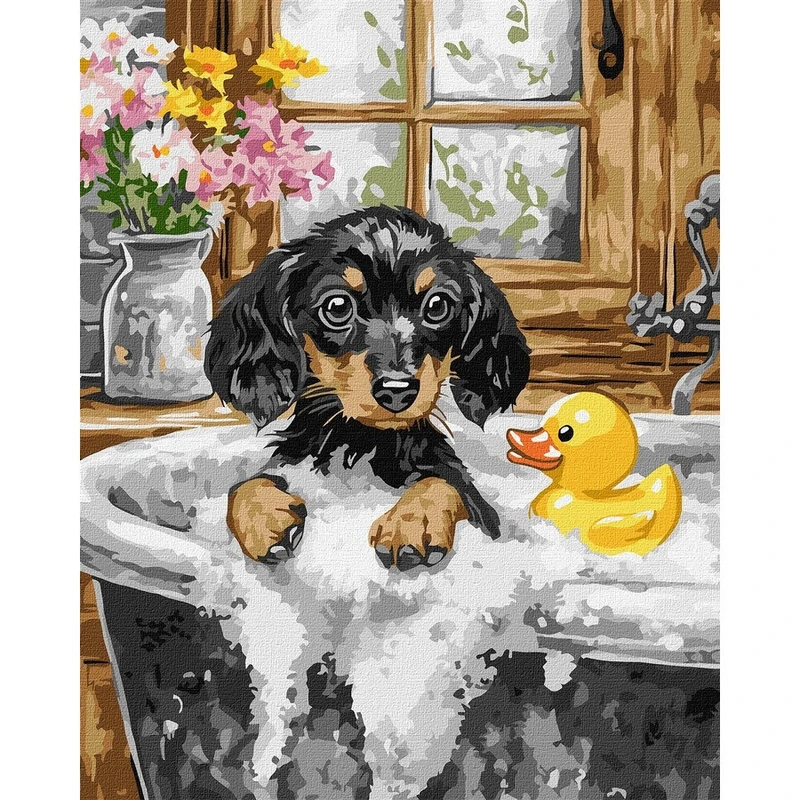 Картина за номерами "День купання" ©art_selena_ua KHO6815, 40x50 см