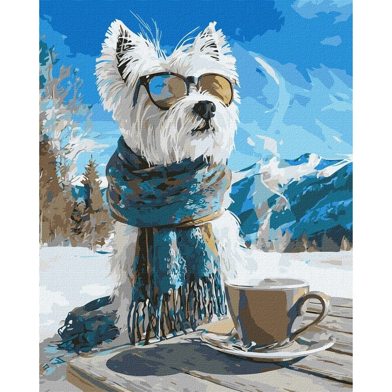 Картина за номерами "Зимова перерва" ©art_selena_ua KHO6849, 40х50 см — Ideyka