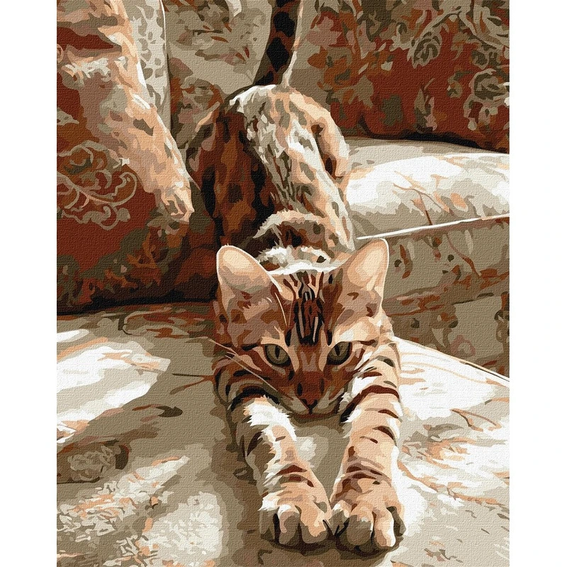 Картина за номерами "Ранкова розминка" ©art_selena_ua KHO6854, 40х50 см — Ideyka