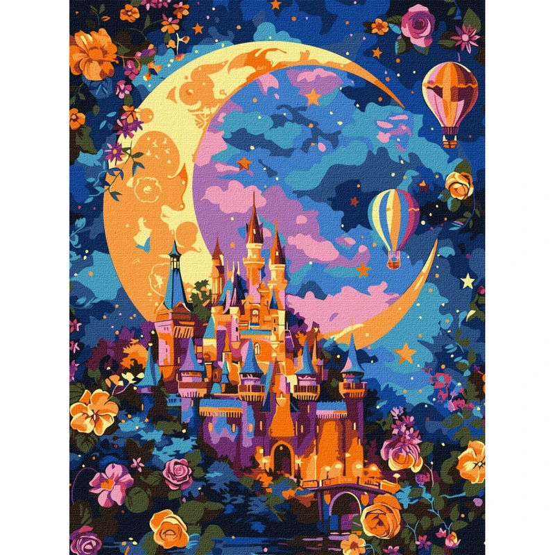 Картина за номерами "Місячна фантазія" KHO5137, 30х40 см — Ideyka