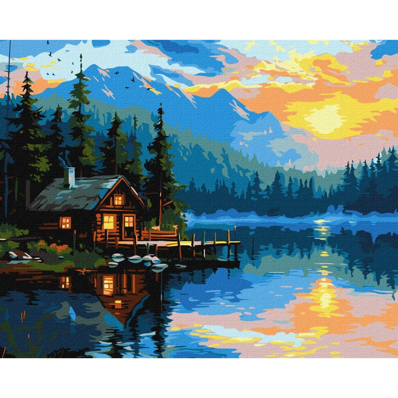 Картина за номерами "Озерний затишок" KHO6355, 40х50 см — Ideyka