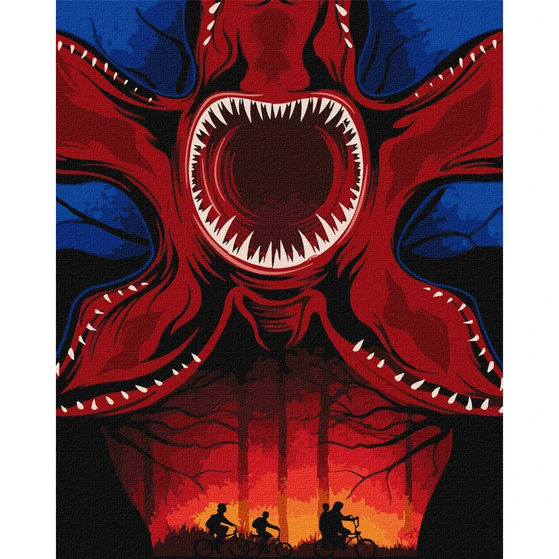 Картина за номерами "Полювання на монстра" KHO5227, 40х50 см — Ideyka