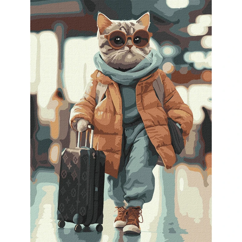 Картина за номерами "Стильний пасажир" KHO6754, 30х40 см — Ideyka