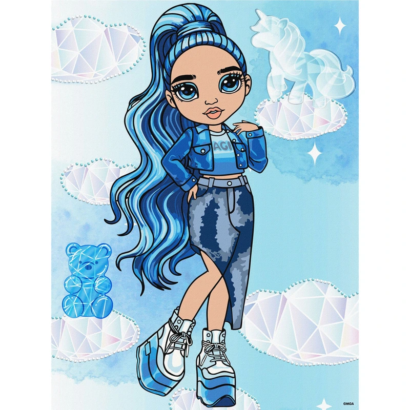 Картина за номерами зі стразами "Rainbow High. Skyler" KHO1337, 30х40 см — Ideyka
