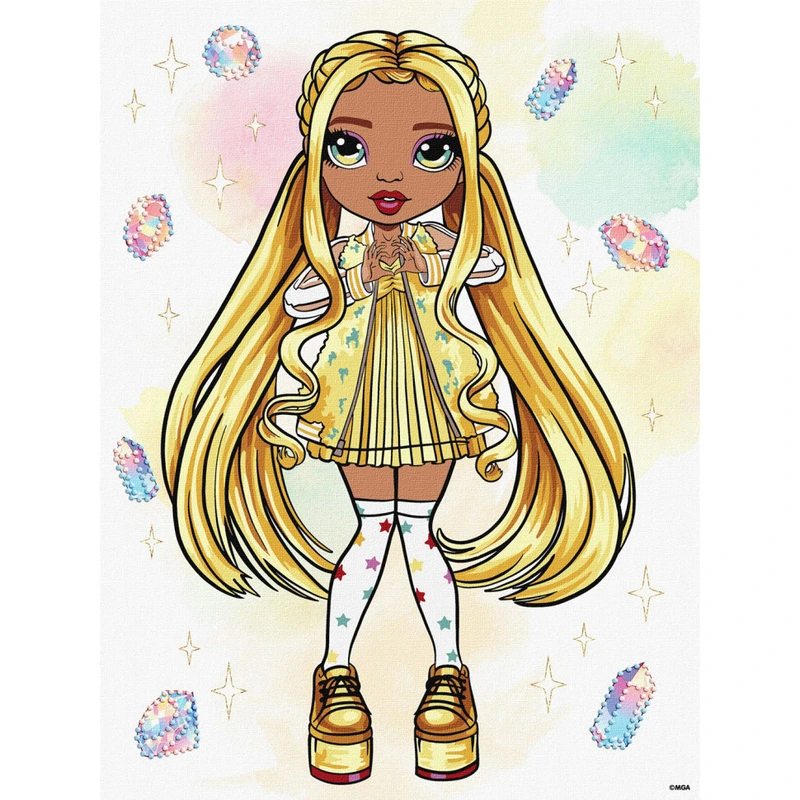 Картина за номерами зі стразами "Rainbow High. Sunny" KHO1336, 30х40 см — Ideyka