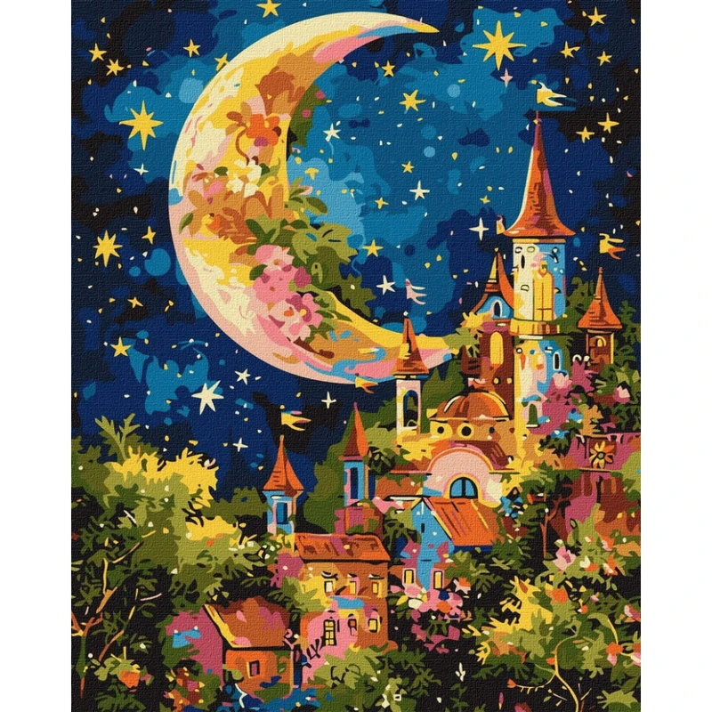 Картина за номерами "Зоряний палац" ©art_selena_ua KHO5136, 40х50 см