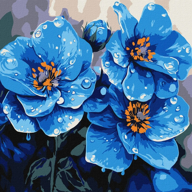 Картина за номерами "Фіалки щоранку" KHO3317, 30х30 см