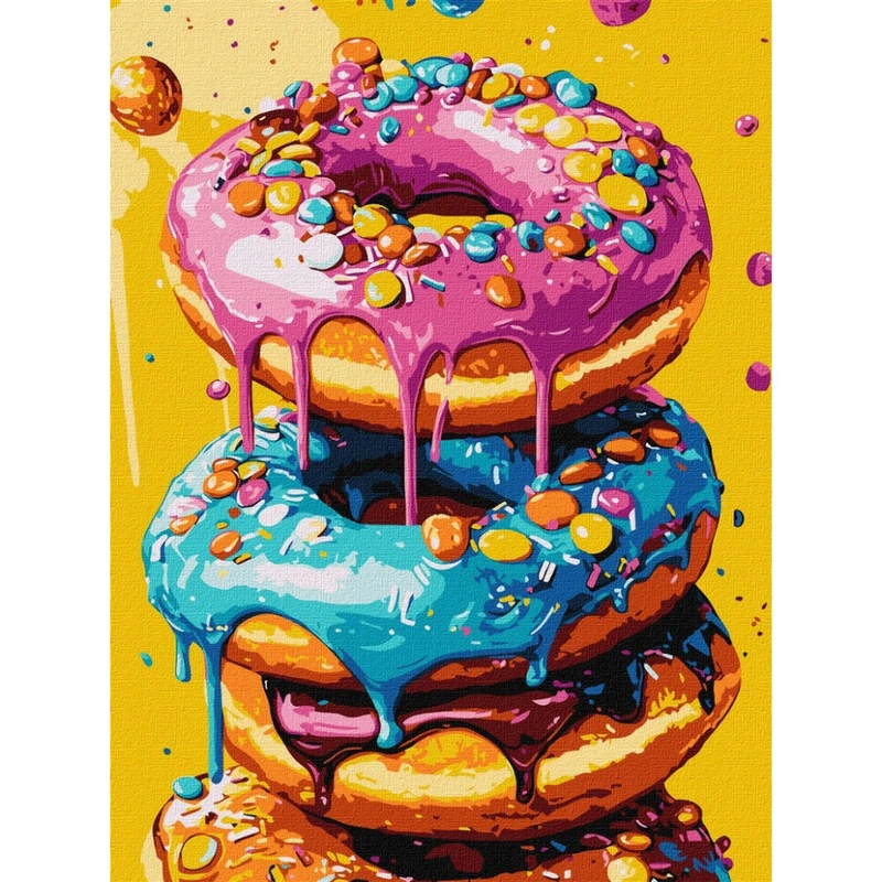 Картина за номерами "Смачненькі пончики" KHO5720 30х40 см