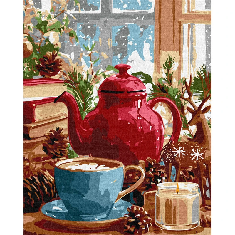 Картина за номерами "Зимова атмосфера вдома" KHO5745, 40х50 см