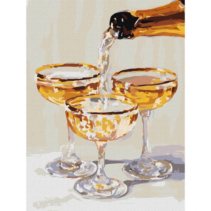 Картина за номерами "Мить для трьох" KHO5746 з фарбами металік 30х40 см