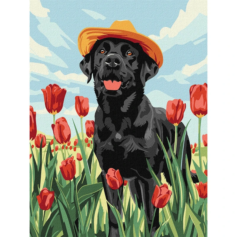 Картина за номерами "Чарівний лабрадор" KHO6621, 30х40 см