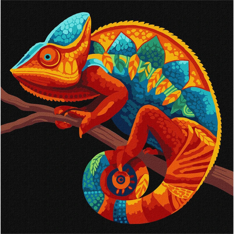 Картина за номерами "Темний хамелеон" KHO6835, 30х30 см