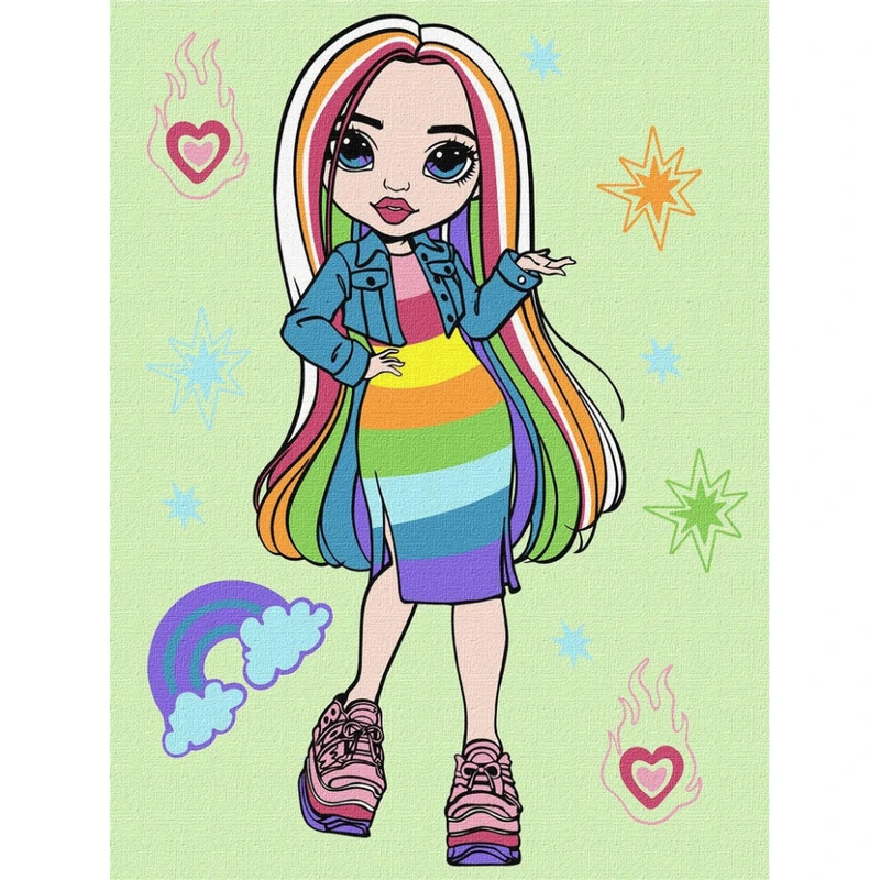 Картина за номерами "Rainbow High Amaya Raine" KHO1236, 30х40 см