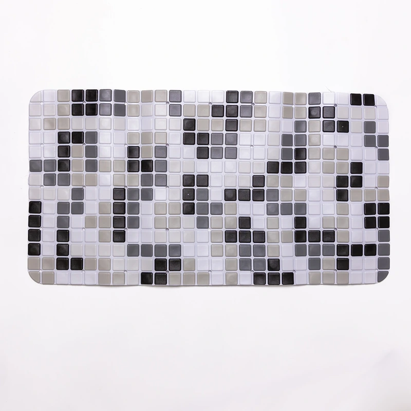 Антиковзкий килимок на присосках для ванни та душу 65×35 (см) силіконовий Сірий HP-42-47G