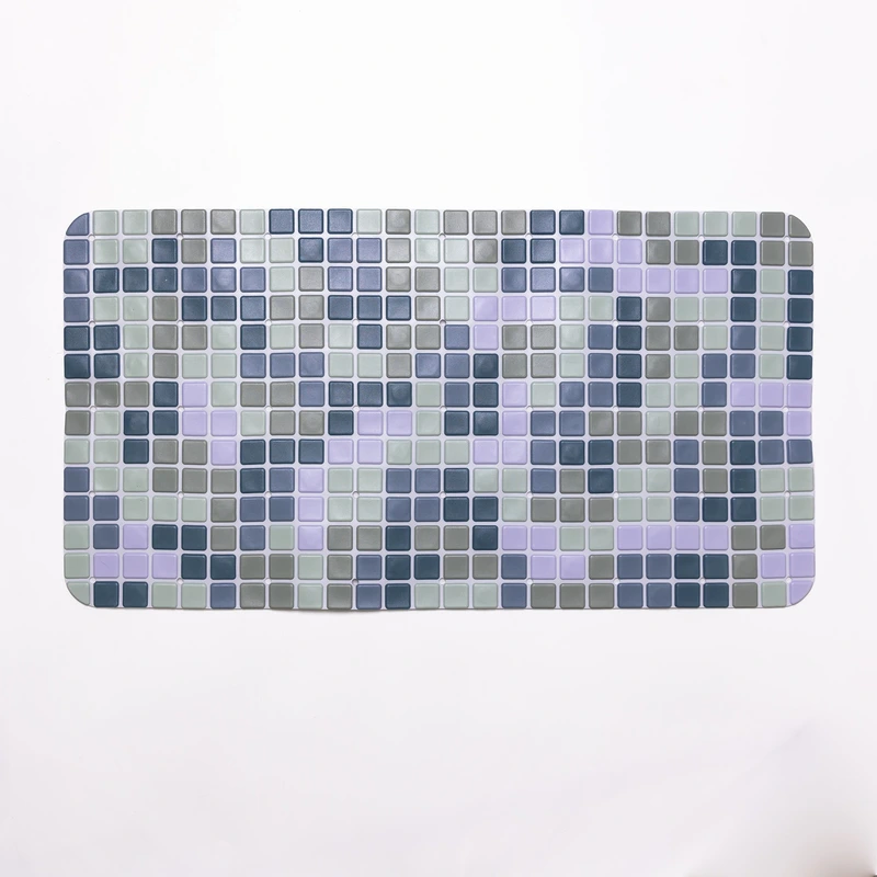 Антиковзкий килимок на присосках для ванни та душу 65×35 (см) силіконовий Синій HP-42-47BL