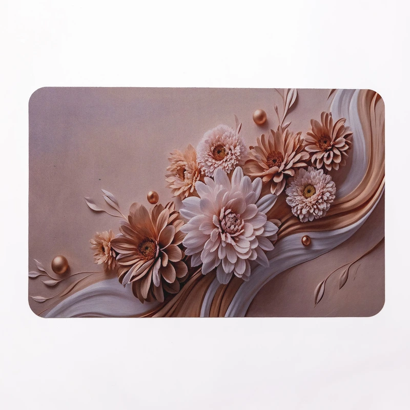 Антиковзний 3D килимок для ванної кімнати з м'якого діатоміту 38×58(см) вологопоглинаючий килимок для будинку ванни HP-42-65