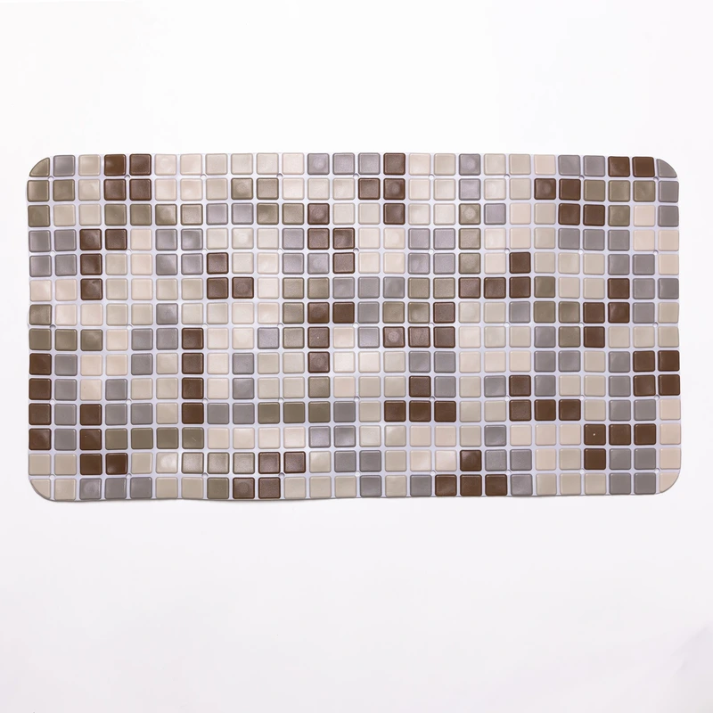 Антиковзний килимок на присосках для ванни та душу 65×35 (см) силіконовий Коричневий HP-42-47BR