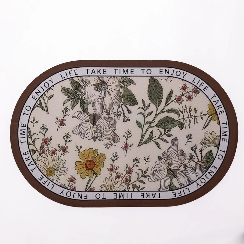 Килимок діатомітовий Floral Oval 38*58 см універсальний овальний HP-42-50