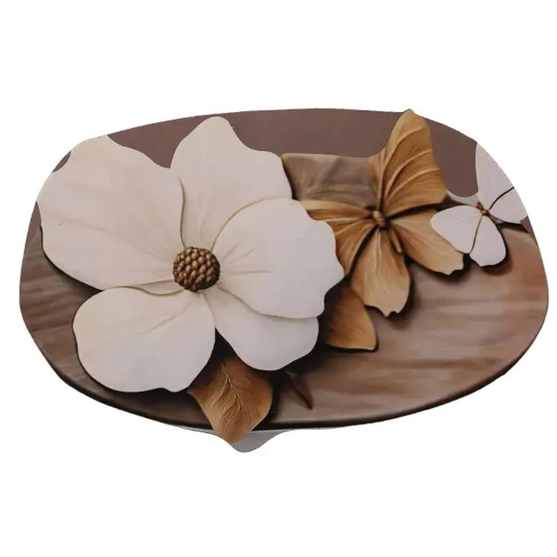 Килимок для ванної кімнати з 3D-ефектом Petal Relief 58*38 см діатомітовий Коричневий HP-42-35 — Jiamat