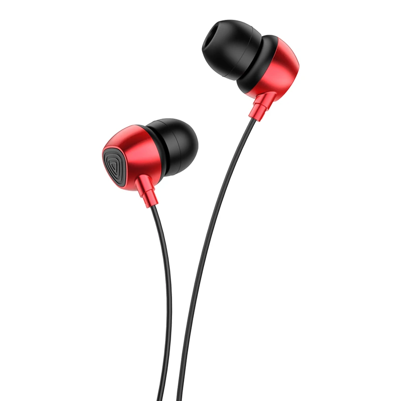 Навушники з мікрофоном Jokade JD017 EarPhone (3.5мм)- червоний