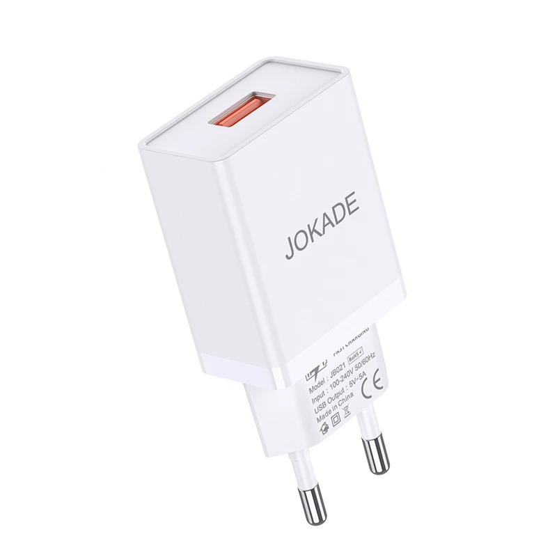 Мережевий зарядний пристрій Jokade JB047/JB021 (1USB/3A)- білий