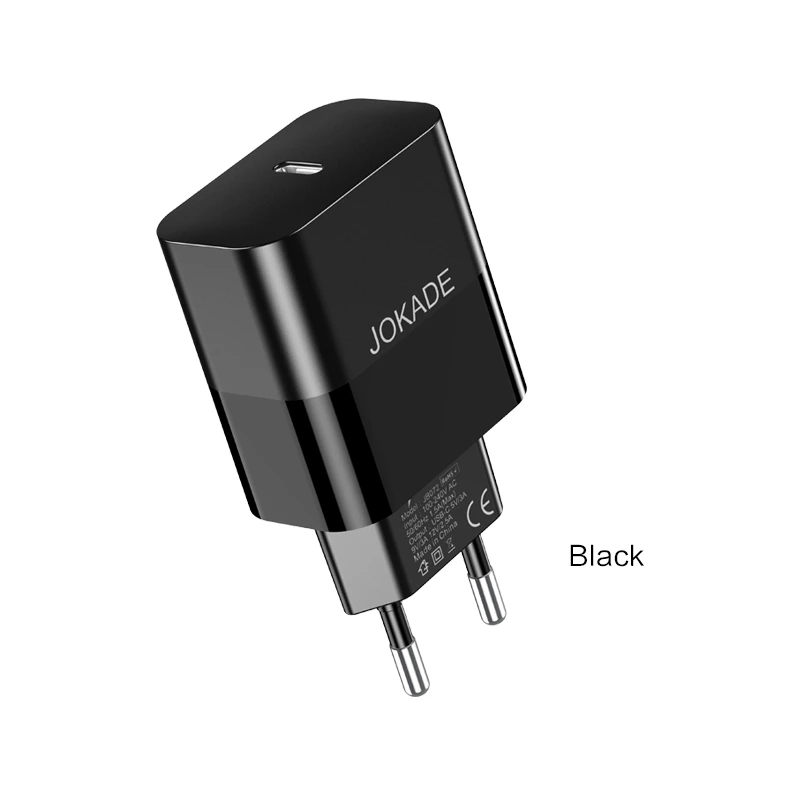 Мережевий зарядний пристрій Jokade JB072 (USB-C/30W)- чорний — Jokade