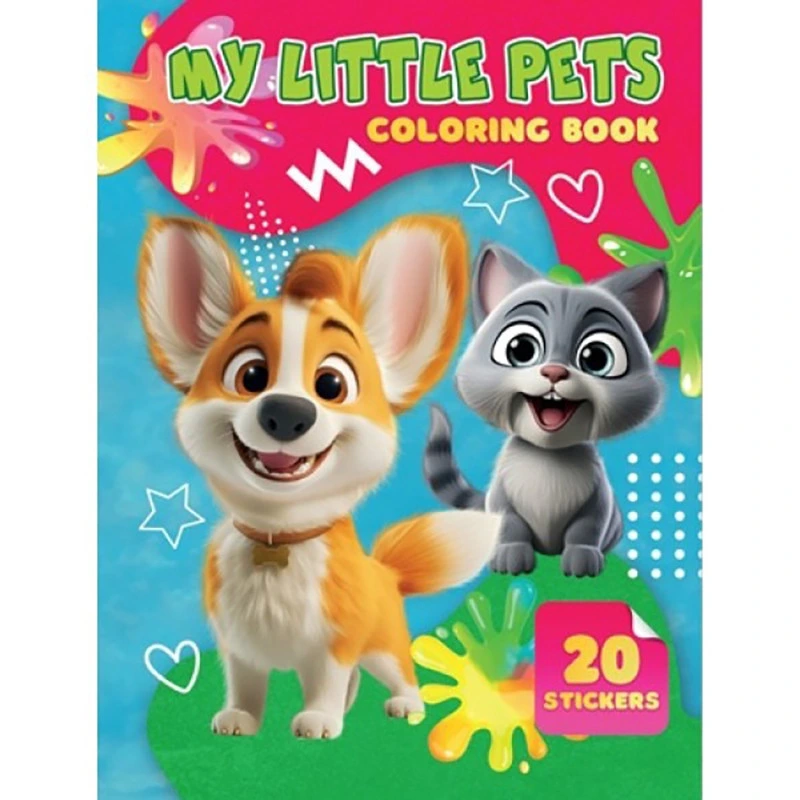Дитяча розмальовка My Little Pets А06012504, 20 наліпок А4 — Jumbi