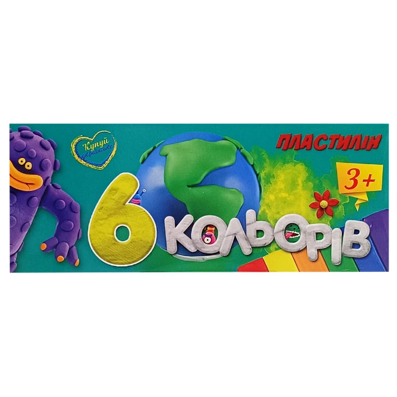 Набір для ліплення пластилін 630019, 6 кольорів — Jumbi