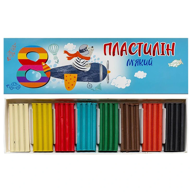 Набір для творчості Пластилін КТ 230602, 8 кольорів, 144 грами — Jumbi