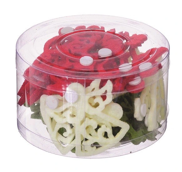 Набір новорічних прикрас з фетру, 4 см, 36 шт, мікс кольорів