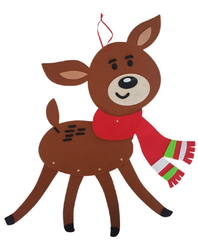 Фігура новорічна декоративна Jumi "Олень", підвісна, фетр
